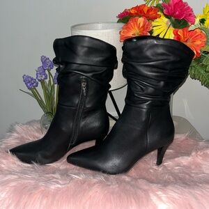 Vince Camuto Sonbela Slouchy Mid-Calf Pointed Toe Boots | Size 8.5 | Black